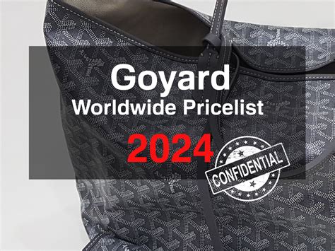 goyard prices 2023|goyard prices in japan.